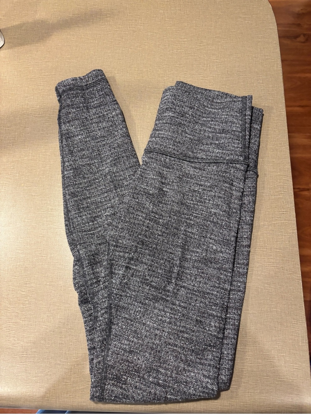Lululemon Marled Gray Knit Leggings